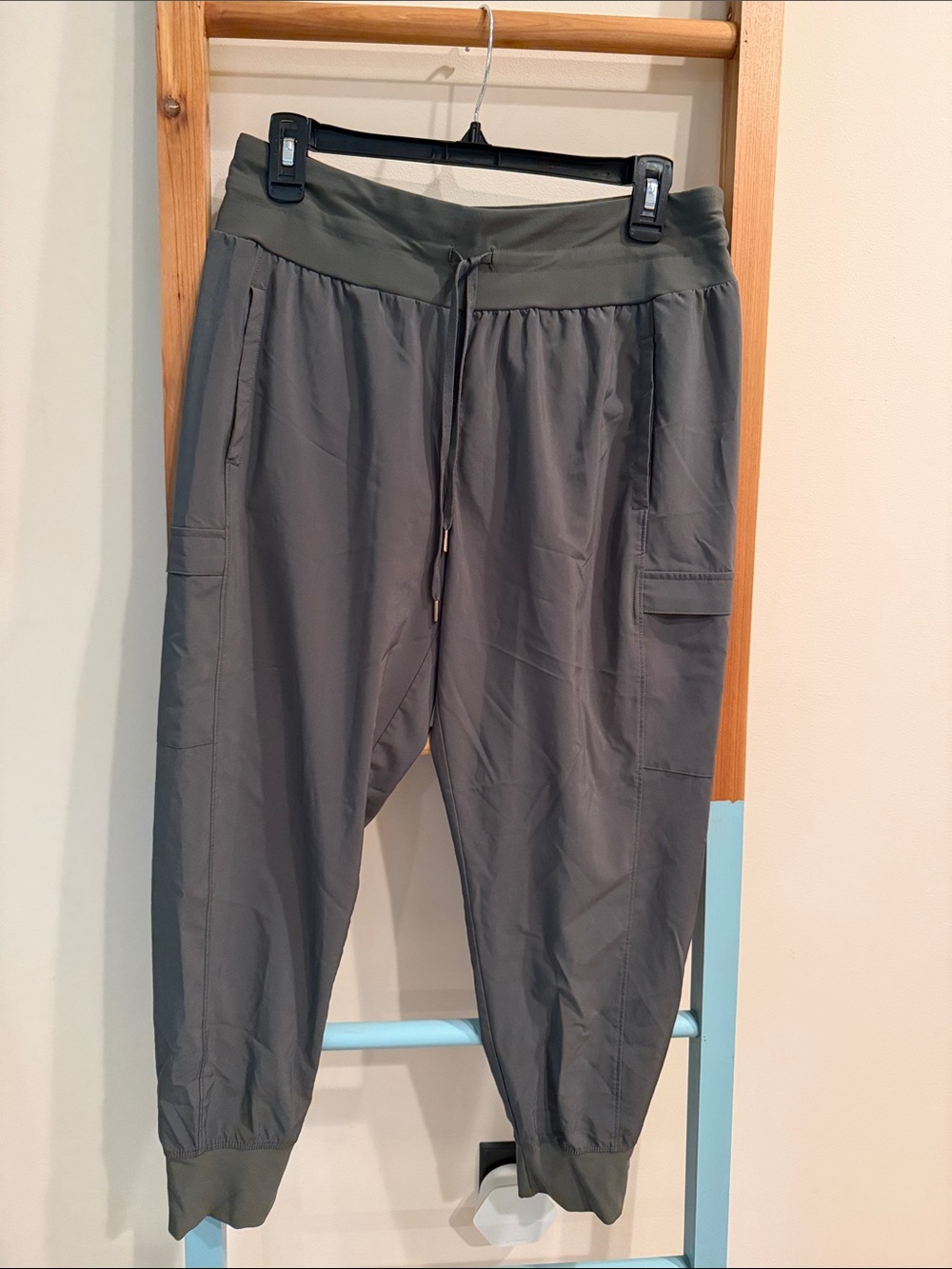 CALIA Olive Green Drawstring Cargo Jogger Pants